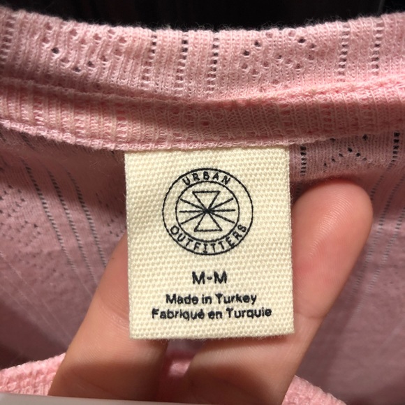 pink urban outfitters ruffle knit shirt ✨SOLD✨ - Picture 3 of 3